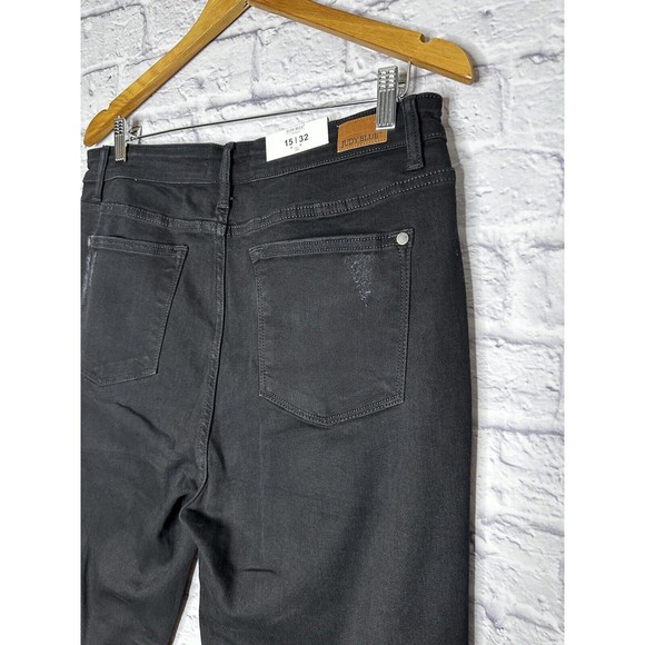 Judy Blue Size 15 / 32 Black High Rise Boyfriend Jeans Distressed JB82161BK NEW - Picture 5 of 6
